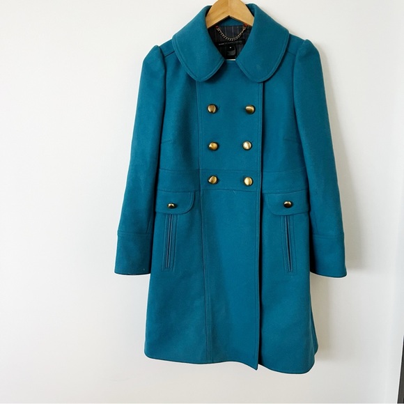 Marc by Marc Jacobs Tiffany blue wool coat - Picture 1 of 5